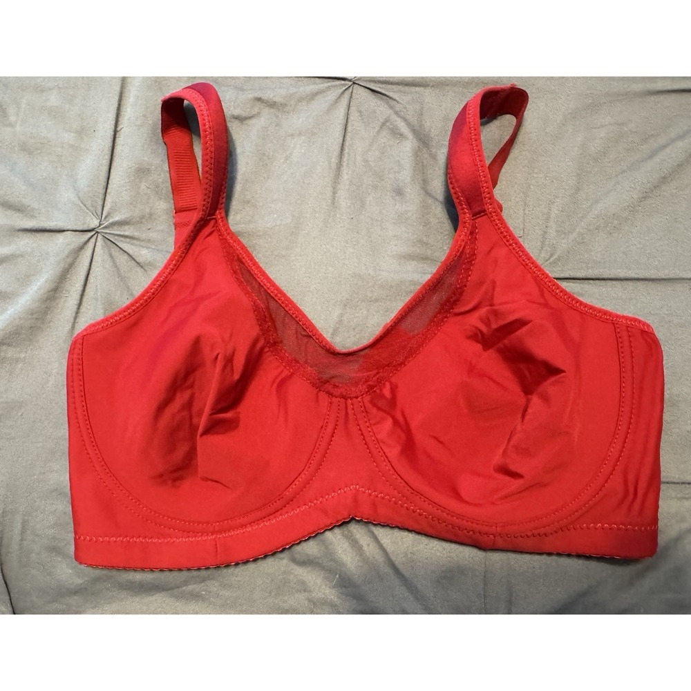 NIP Lot Of 5 Sculpted Cooling Full Coverage Minimizer Bras 38E Red White Beige